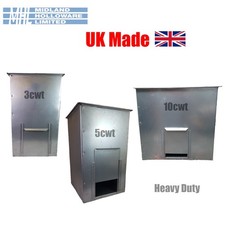 Galvanised Steel Metal Coal Bunker Coal Fuel Storage 3cwt, 5cwt & 10cwt UK MADE!