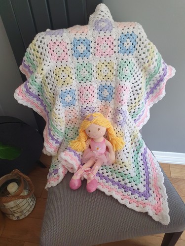 Hand crochet baby blanket - hand,