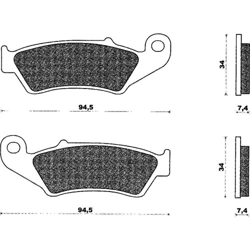 Pair pads cre 125 250 - pads, 125-250