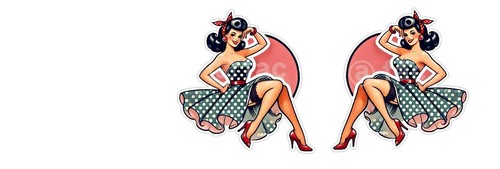 1950 style pin girls - style, up