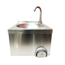 Commercial Knee Operated Hand Wash Sink Stainless Steel Kitchen Basin/Tap/ Waste