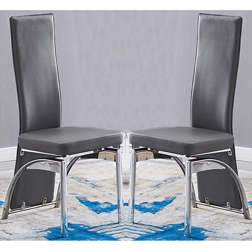 Romeo grey faux leather dining - grey,