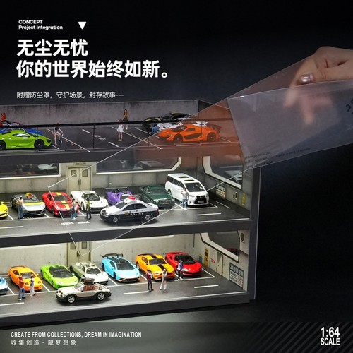 Diorama car garage model - 1/64,