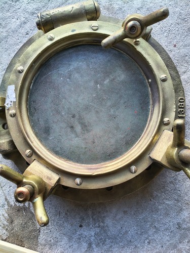Vintage bronze ship dog - ship,