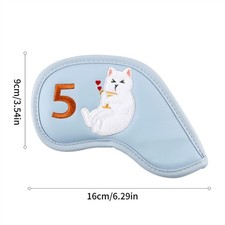 9Pcs Golf Iron Head Cover Cats