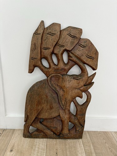 Large hand carved wooden - carved,