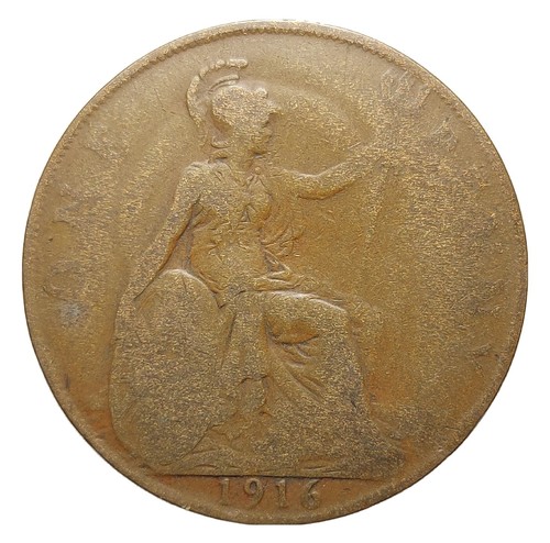 1916 one penny coin - coin, –