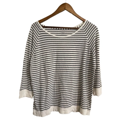 Loft womens white navy blouse - loft,