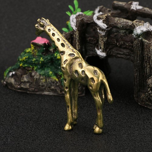 Giraffe statue brass - giraffe,