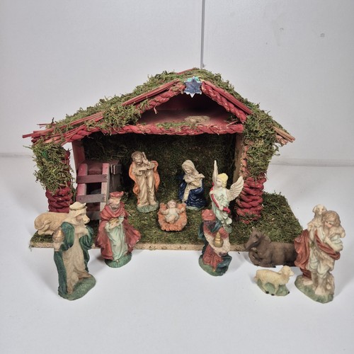 Vintage pcs nativity - pcs, set
