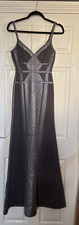 HERVE LEGER Gunmetal Metallic