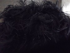 VINTAGE 90s BLACK FEATHER BOA