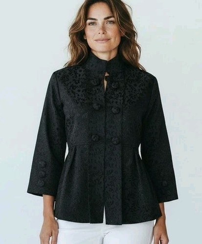Tweedsm black floral - black, brocade
