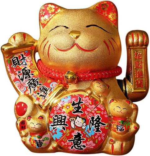 Golden lucky cat with - lucky,