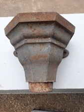 Antique reclaimed, large cast iron rainwater hopper / garden wall planter