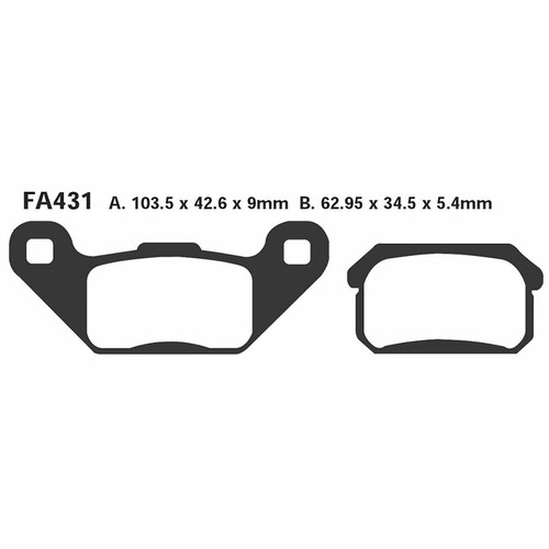Pair brake pads - pads, ebc