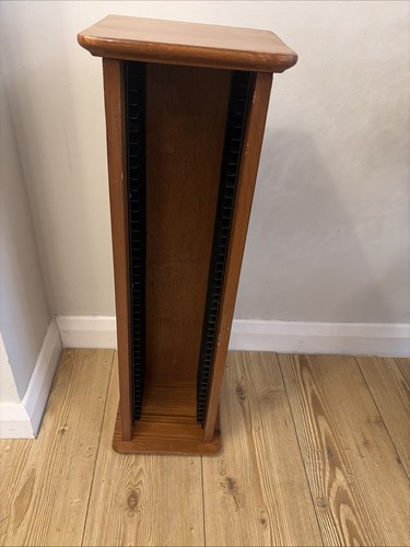 Vintage retro wooden rack - vintage, cd