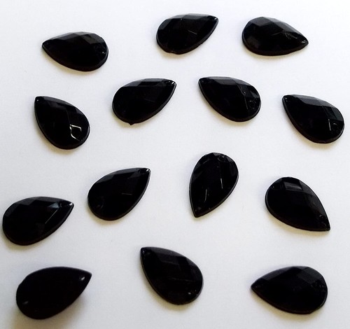 12x10mm black teardrop flat - 12x10mm,