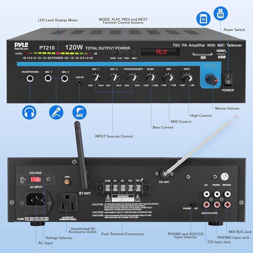 Compact mixer speaker amp - pa,