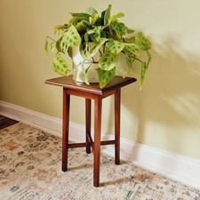 Antique Ray & Miles Liverpool Mahogany Inlaid Plant Stand Side Table Small 