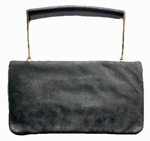 Reiss black suede clutch - black,