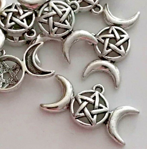 Tibetan silver charms triple - charms,