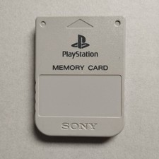 Grey Official PS1 Memory Card - Sony PlayStation One Tested Genuine SCPH-1020 47