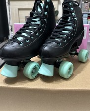 SKATEHUT SFR Quad Roller Skates Black/Mint UK 7 Size Excellent Condition