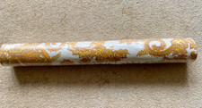 1970's DECORENE VINYL Wallpaper Roll with a flower pattern in shades of brown