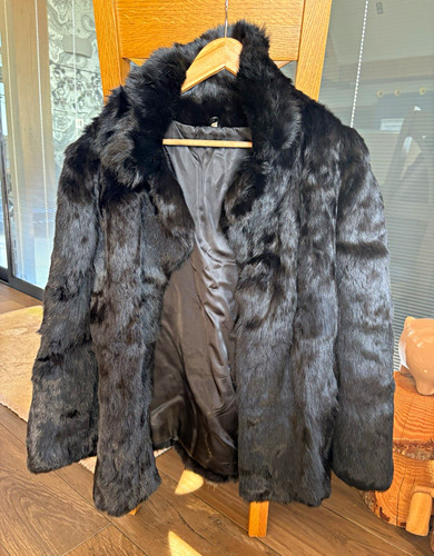 Vintage genuine black fur - genuine,