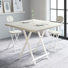 Small Foldable Dining Table and 2 4 Chairs Kitchen Space Saving Breakfast Dinner