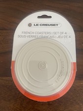 Le Creuset French Silicone Coasters Set Of 4 - Meringue NEW