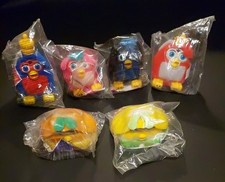 Vintage 2001 McDonalds Happy Meal Toys Furby x 4  and 2 shellby new in Packet