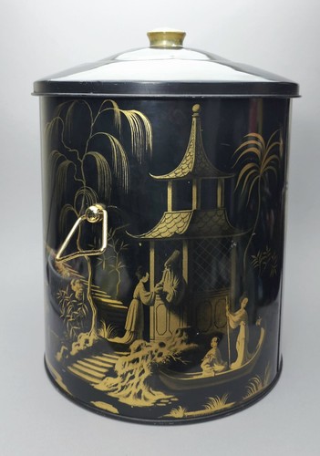 Vintage chinoiserie coal bin - chinoiserie,