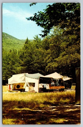 Tent postcard camping new - postcard,
