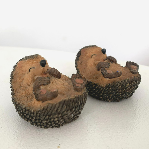 Vintage hedgehog figurines - hedgehog,