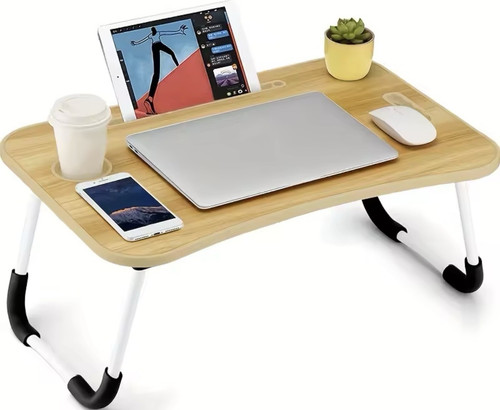 Foldable laptop table with - table, cup