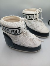 Moon Boot Low Size 3 - 5.5 36 - 38 Black & White Snow Boots Womens 