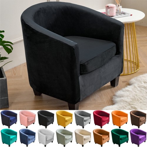 Stretch velvet tub chair - tub,
