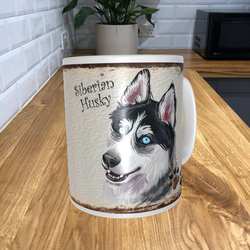 Siberian husky 11oz coffee mug - siberian,