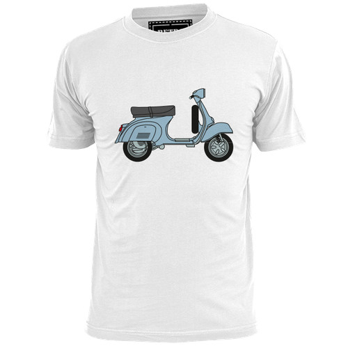 Mens blue vespa - t, shirt