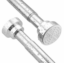 Heavy Duty Extendable Telescopic Shower Curtain Pole Rail Rod Bath 100-180CM UK