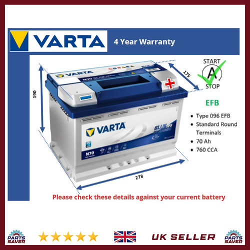 Efb car battery - battery, n70