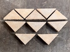 Antique Victorian Maw & Co 2” x 1.5 Yellow triangle Encaustic Floor Tile Reclaim