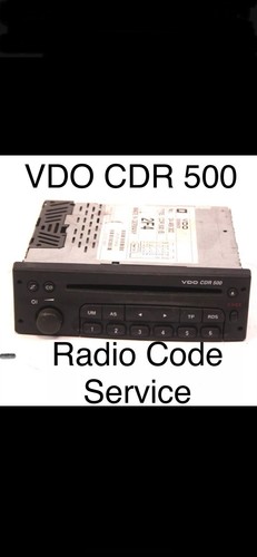 Vauxhall vdo cdr500 - radio, code