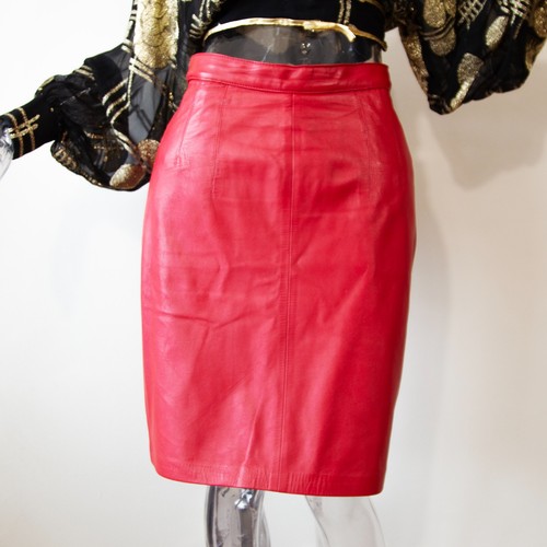 Vintage 1980s red leather - vintage,
