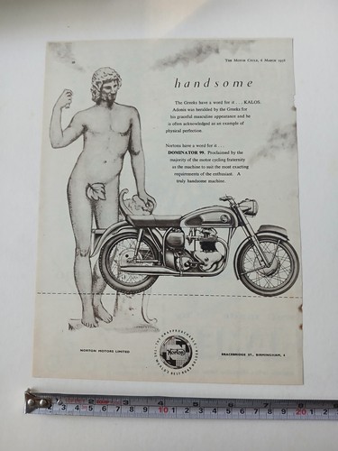 Norton dominator motorcycle - 99,