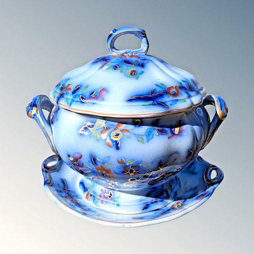 Rare davenport flow blue - davenport,