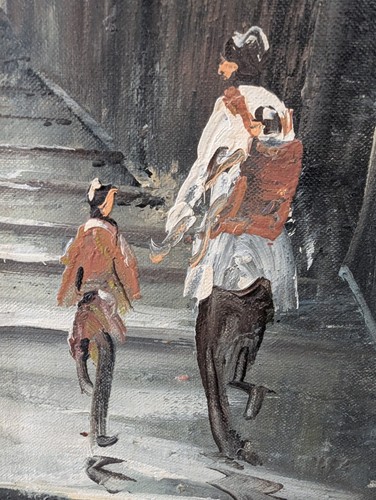 Large vintage oil painting - vintage,