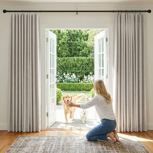 100 blackout linen curtains - ,